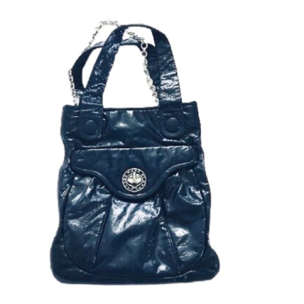 Marc By Marc Jacob Navy Patent Leather Shoulder Bag
